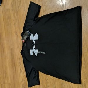 Under Armour shirt tee t-shirt Black Heat Gear Y XL NWT